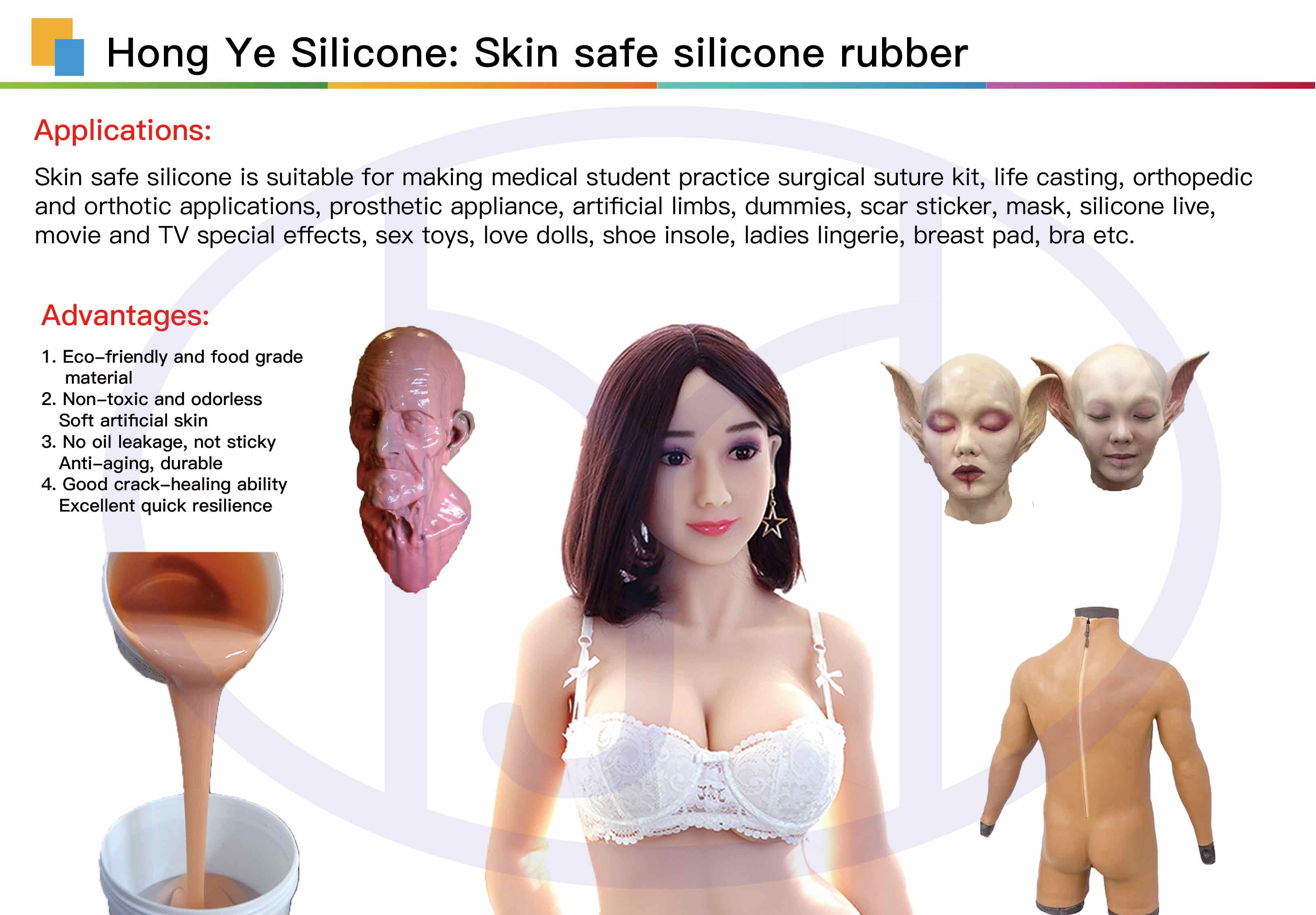 Body safe silicone for lifelike body-HUIZHOU HONGYEJIE TECHNOLOGY CO., LTD  ---- Chinese liquid silicone rubber manufacturer for more than 22 years