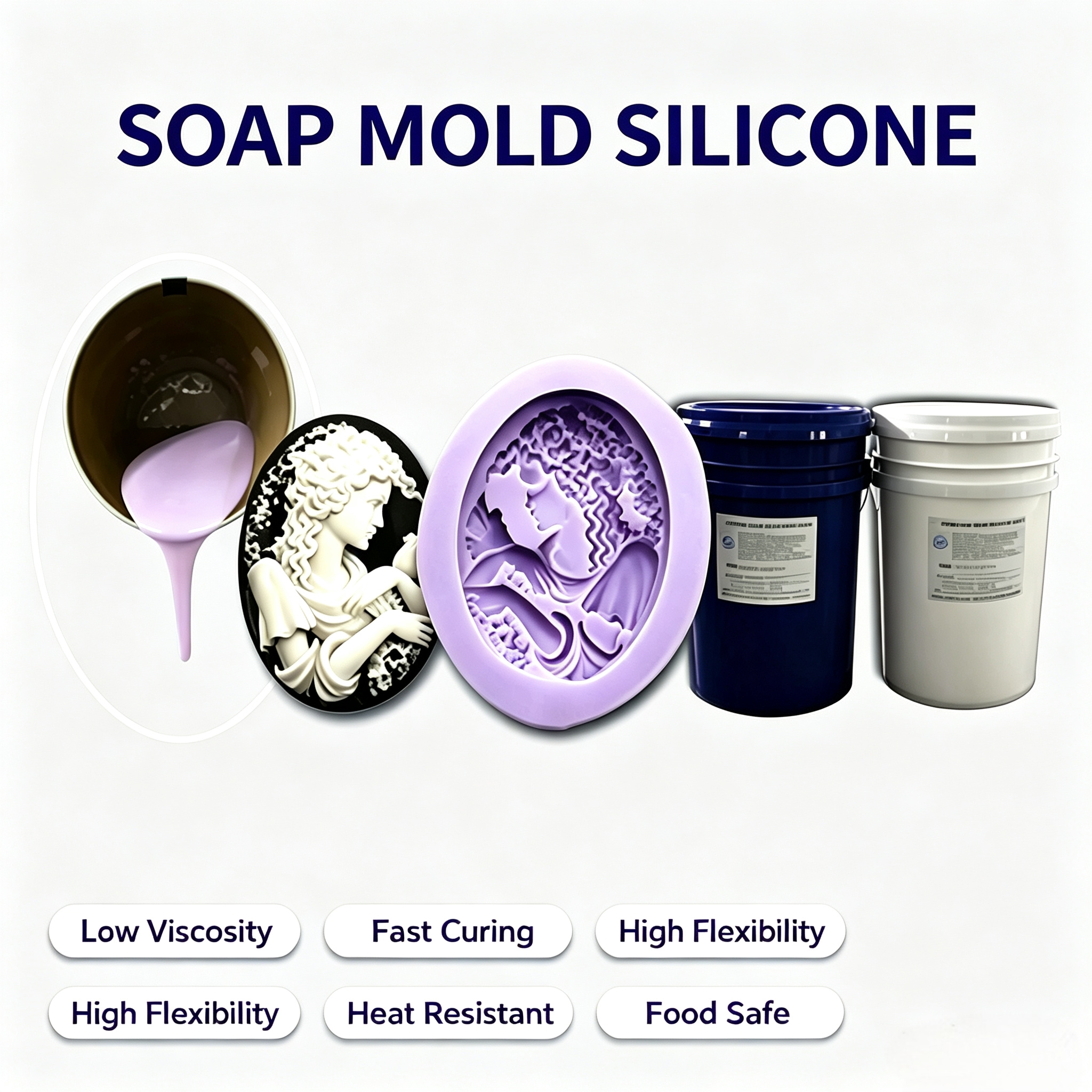 <b>Condensation Cure Mold Silicone Rubber Low Shrinkage For Hand</b>