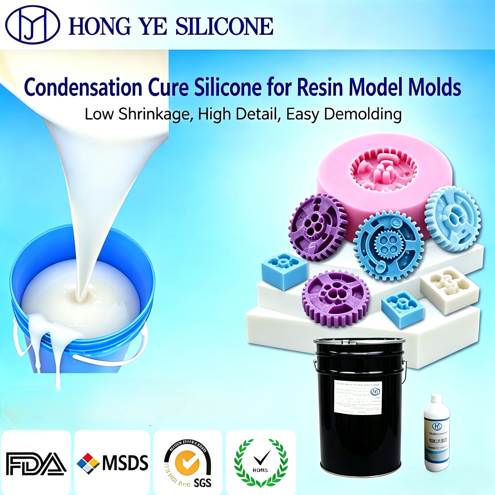 <b>Condensation Cure Resin Model Mold Silicone Rubber</b>