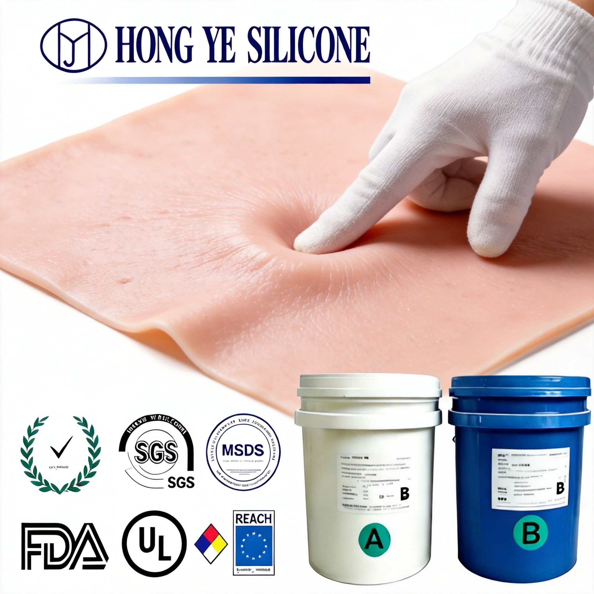 Hong Ye HY-Y805 5A Shore Medical Grade Robot Skin Silicone fo